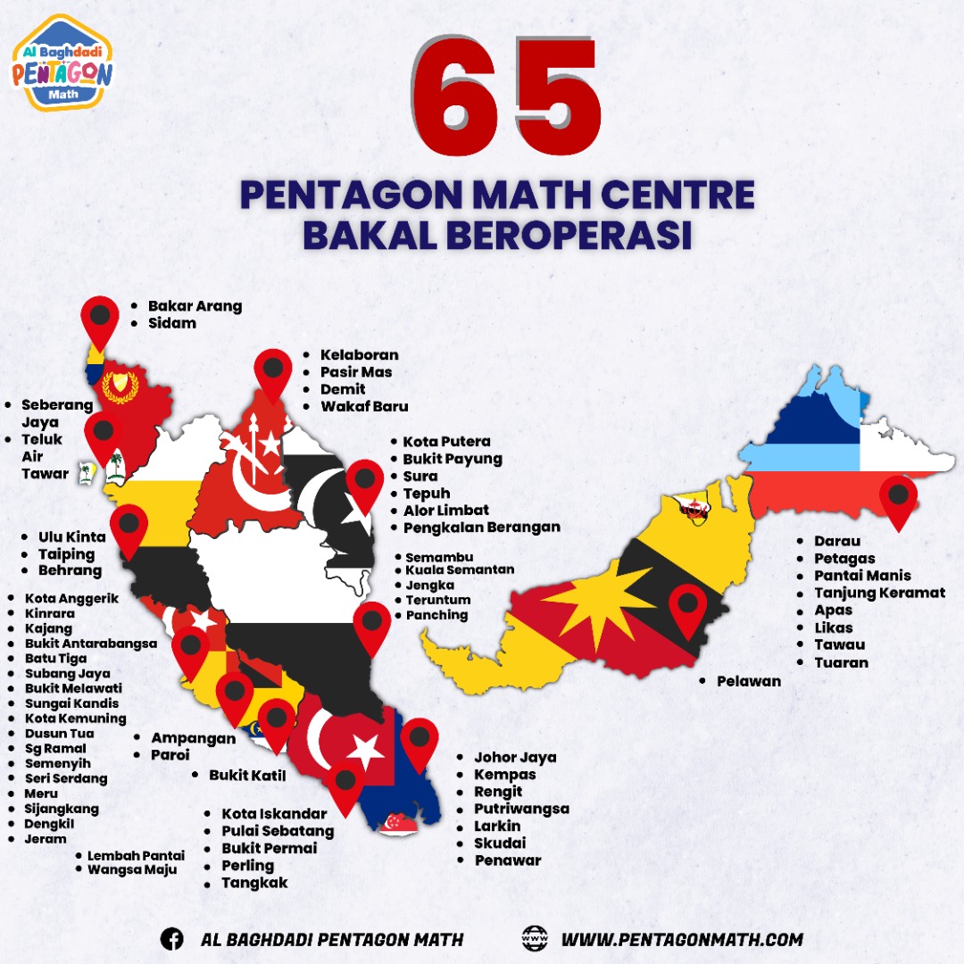 65 Buah Pusat Pembelajarann Pentagon Math (PMC)  Bakal Di Buka